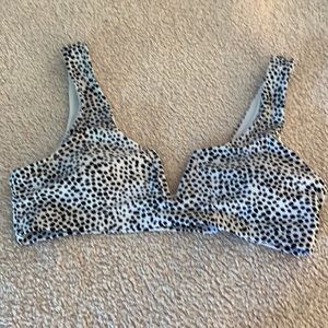 Black and white shein bikini top size small